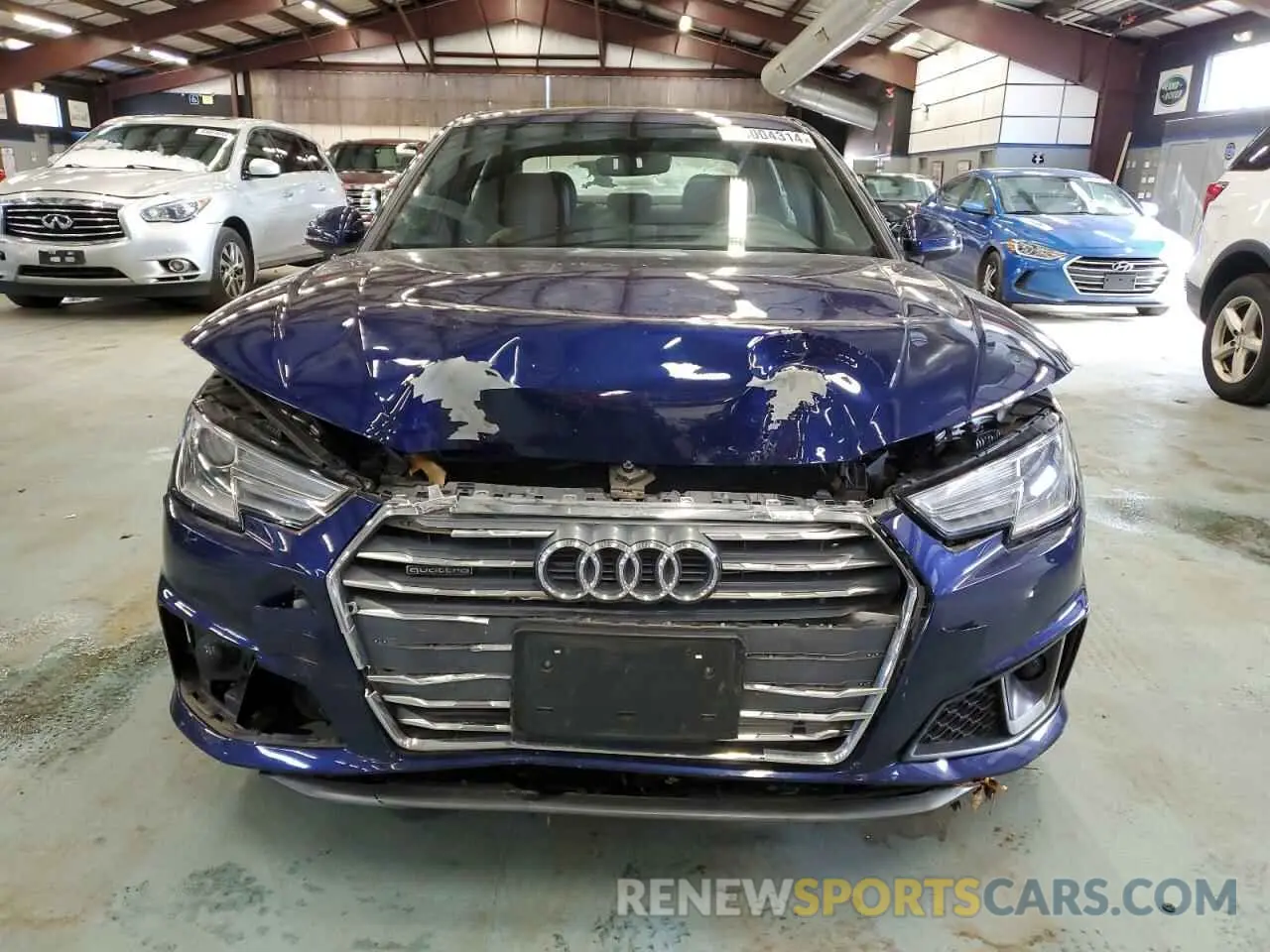 5 fotografías del automóvil dañado WAUDNAF44KA101930 AUDI A4 2019
