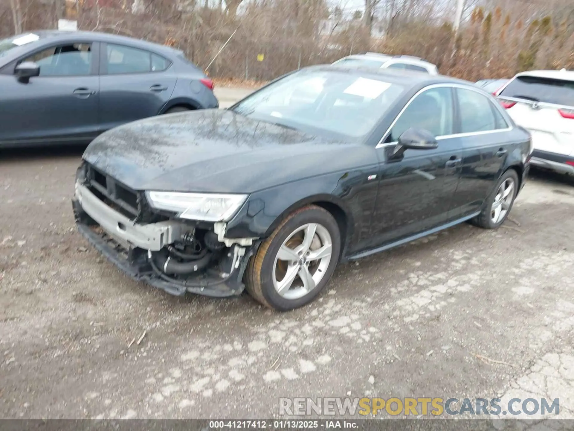 2 fotografías del automóvil dañado WAUDNAF45KA108157 AUDI A4 2019