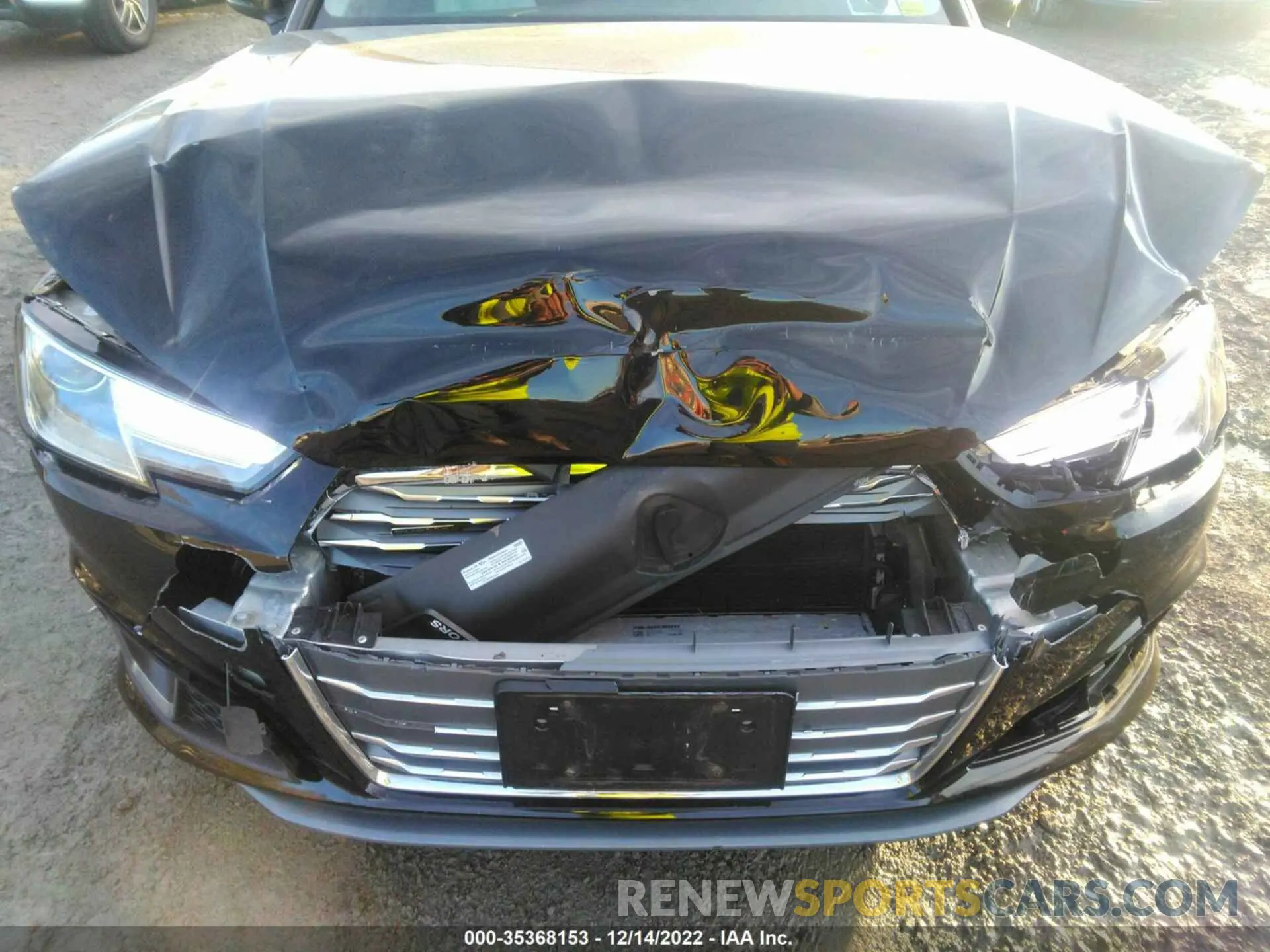 6 fotografías del automóvil dañado WAUDNAF49KA014685 AUDI A4 2019