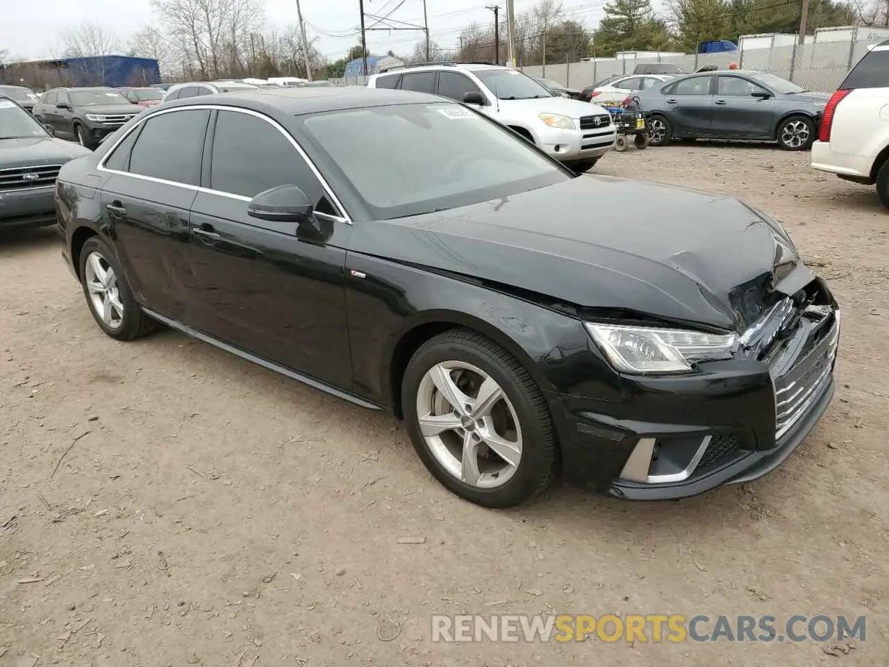 4 fotografías del automóvil dañado WAUDNAF4XKA108414 AUDI A4 2019