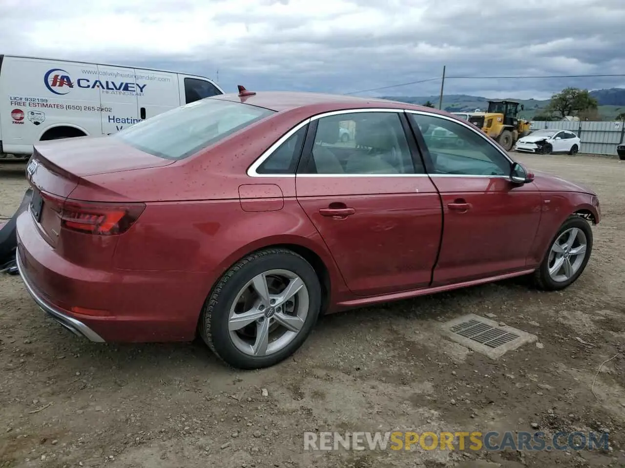 3 fotografías del automóvil dañado WAUDNAF4XKN018883 AUDI A4 2019