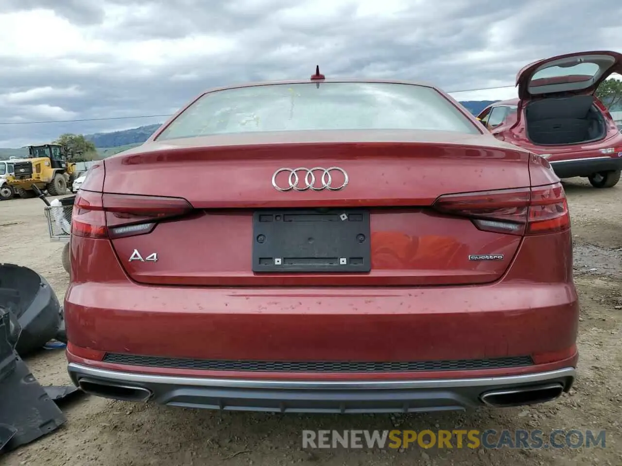 6 fotografías del automóvil dañado WAUDNAF4XKN018883 AUDI A4 2019