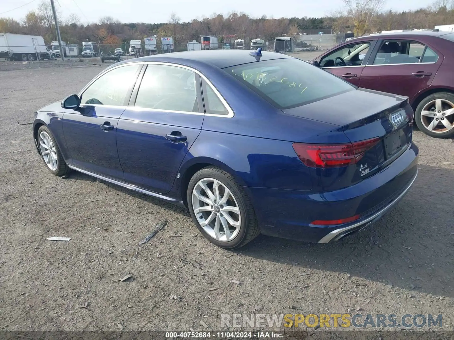 3 fotografías del automóvil dañado WAUENAF40KA066775 AUDI A4 2019