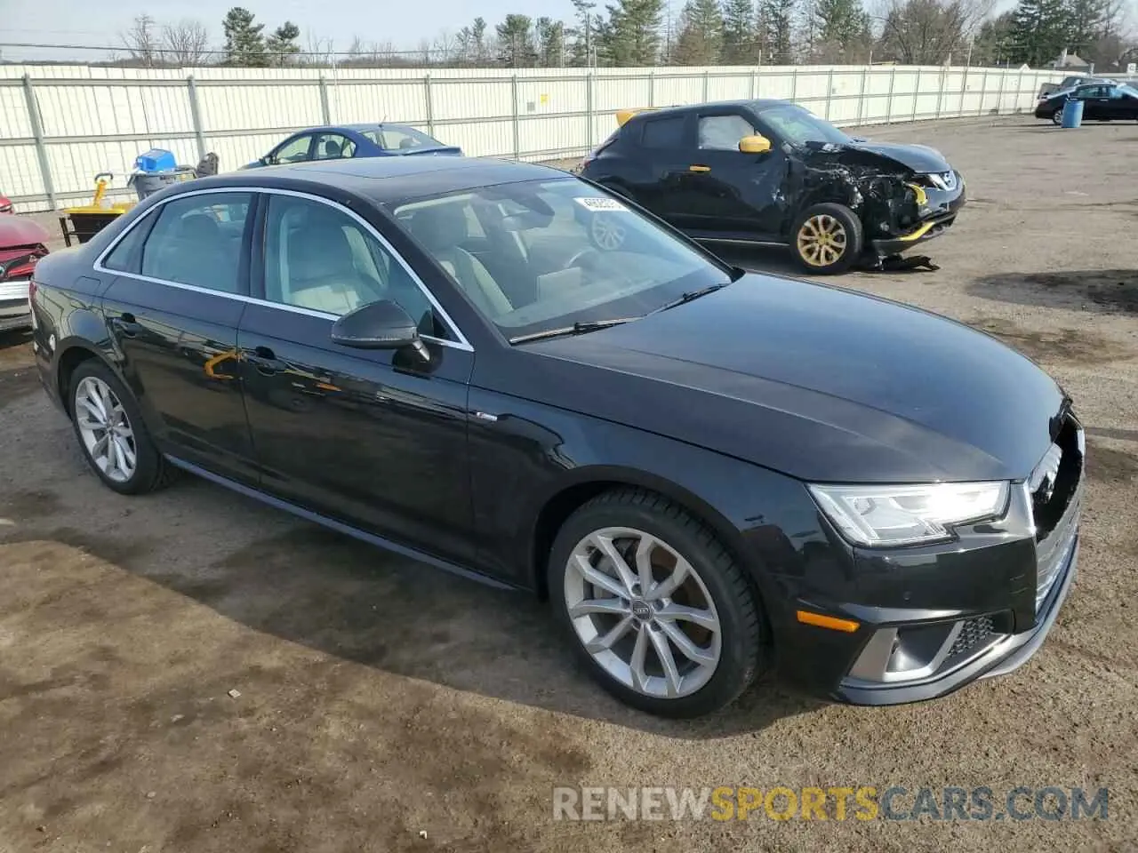 4 fotografías del automóvil dañado WAUENAF40KN002714 AUDI A4 2019