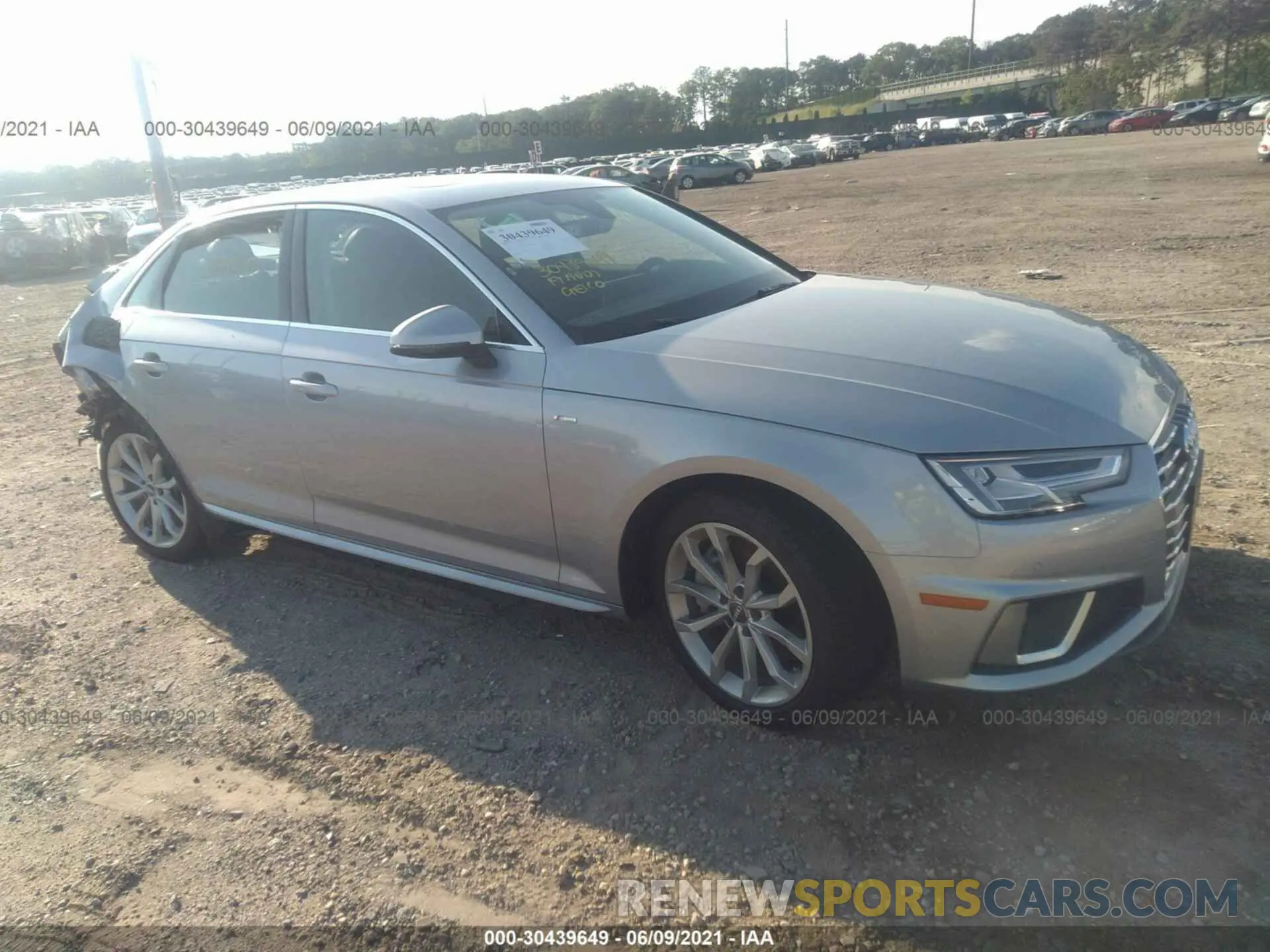 1 fotografías del automóvil dañado WAUENAF43KN002707 AUDI A4 2019
