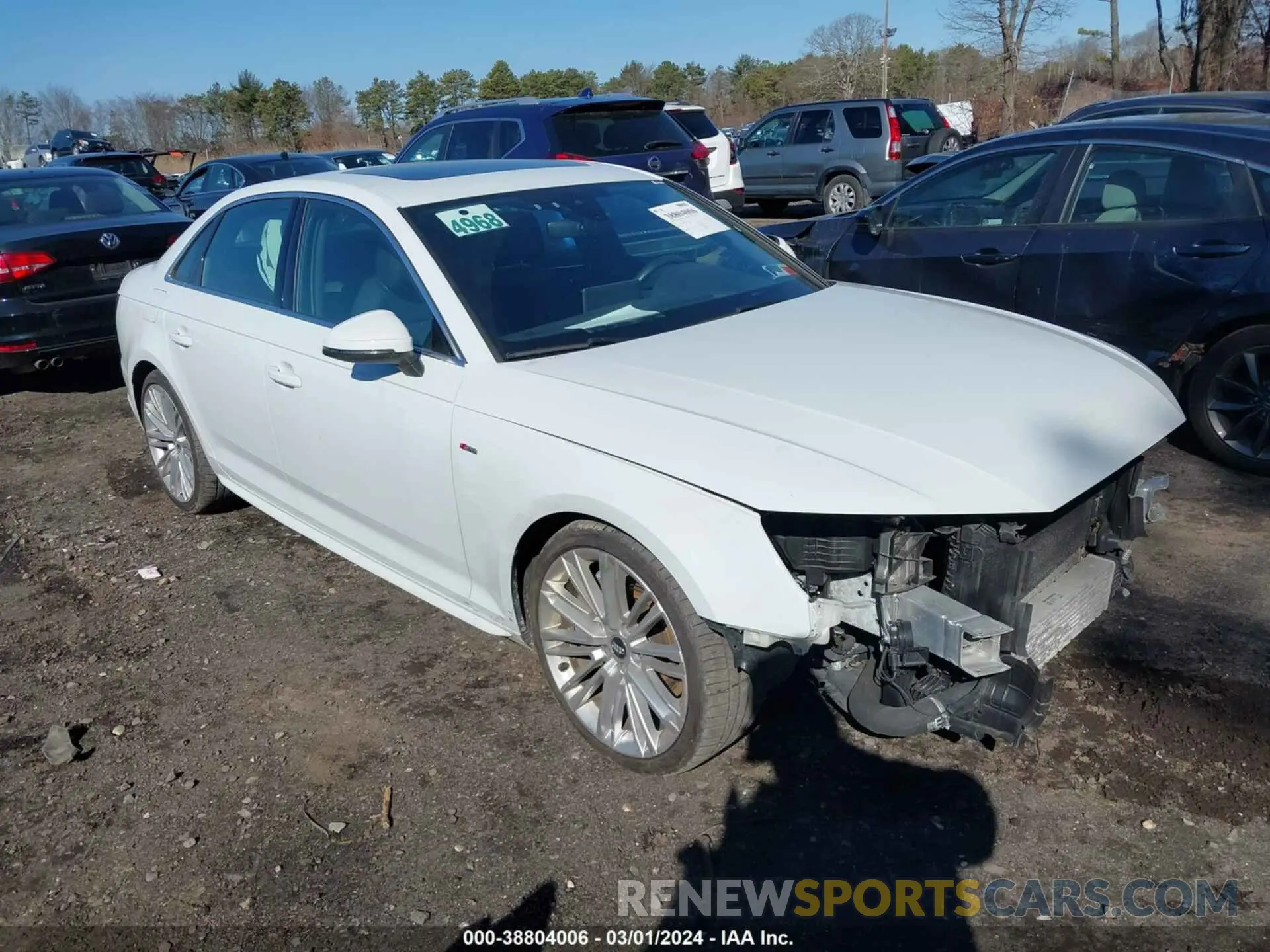 1 fotografías del automóvil dañado WAUENAF44KA070084 AUDI A4 2019