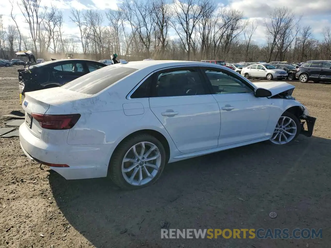 3 fotografías del automóvil dañado WAUENAF45KA027051 AUDI A4 2019