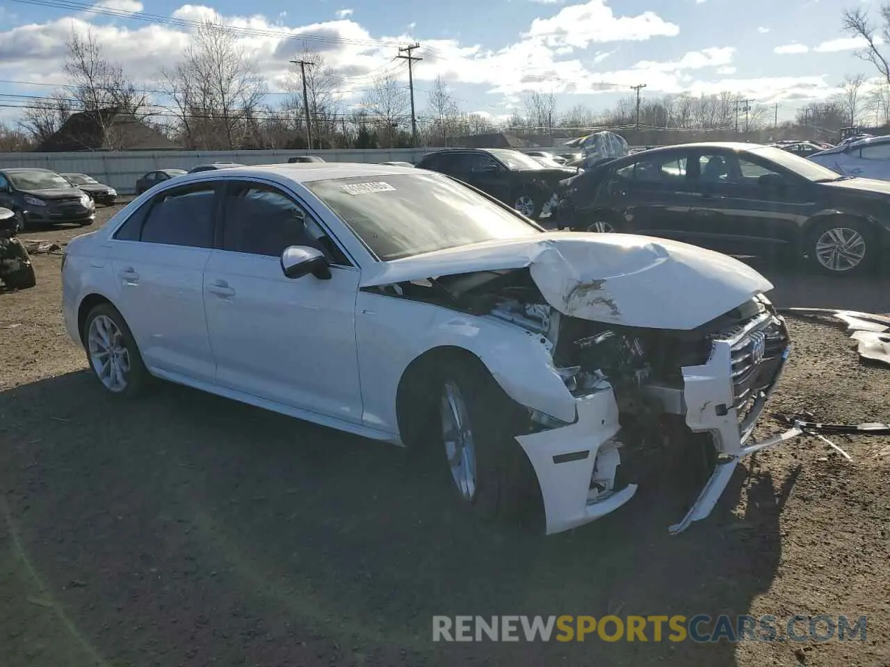 4 fotografías del automóvil dañado WAUENAF45KA027051 AUDI A4 2019