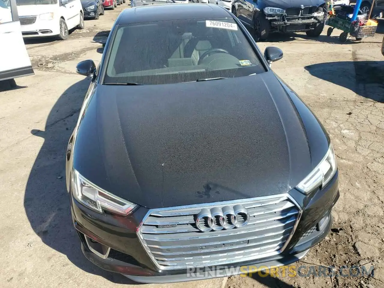 5 fotografías del automóvil dañado WAUENAF46KN014558 AUDI A4 2019
