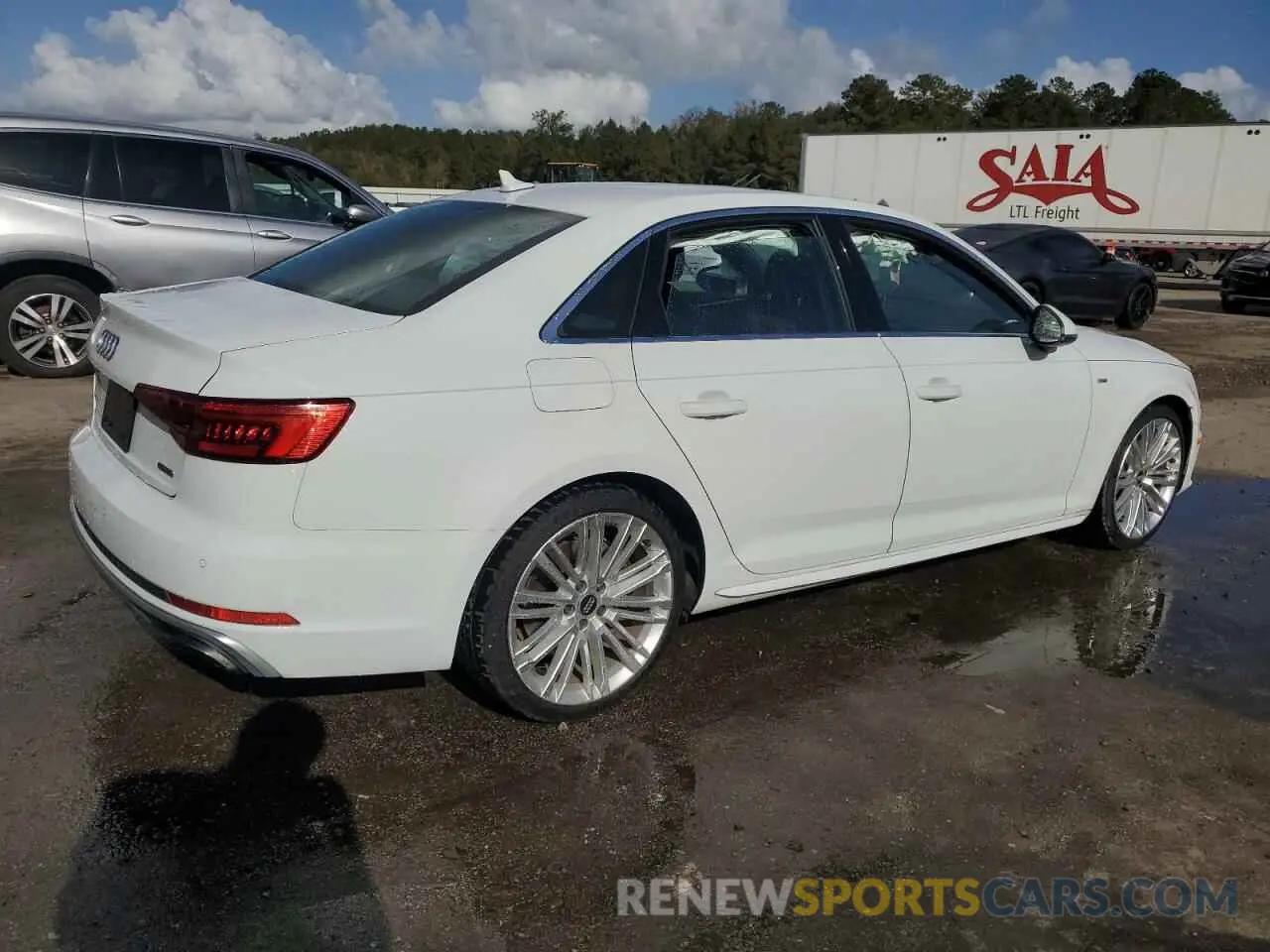 3 fotografías del automóvil dañado WAUENAF47KA007531 AUDI A4 2019