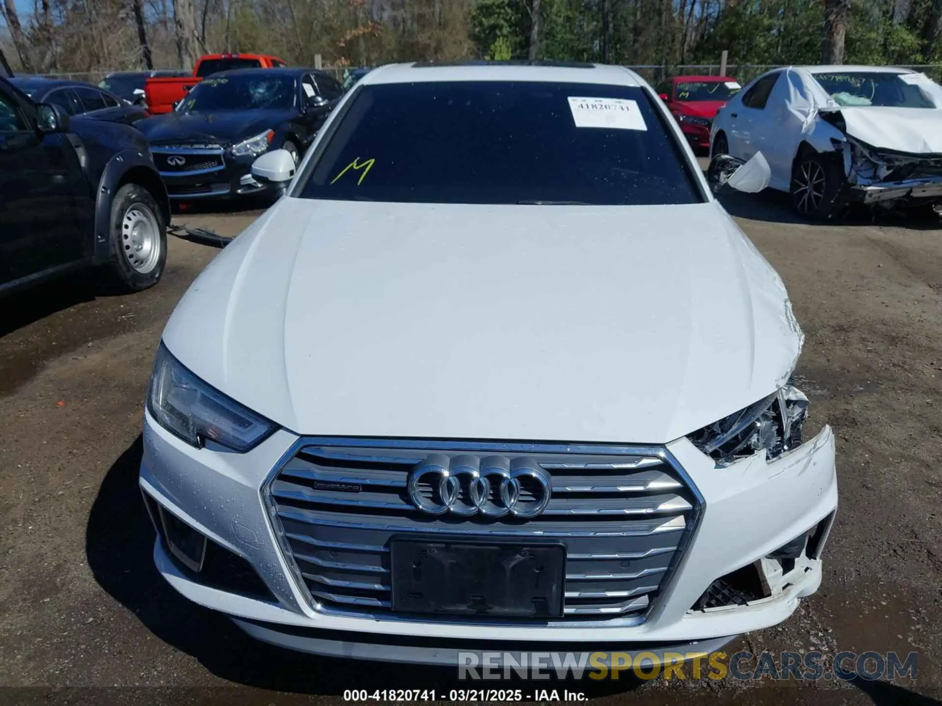 12 fotografías del automóvil dañado WAUENAF48KA020546 AUDI A4 2019