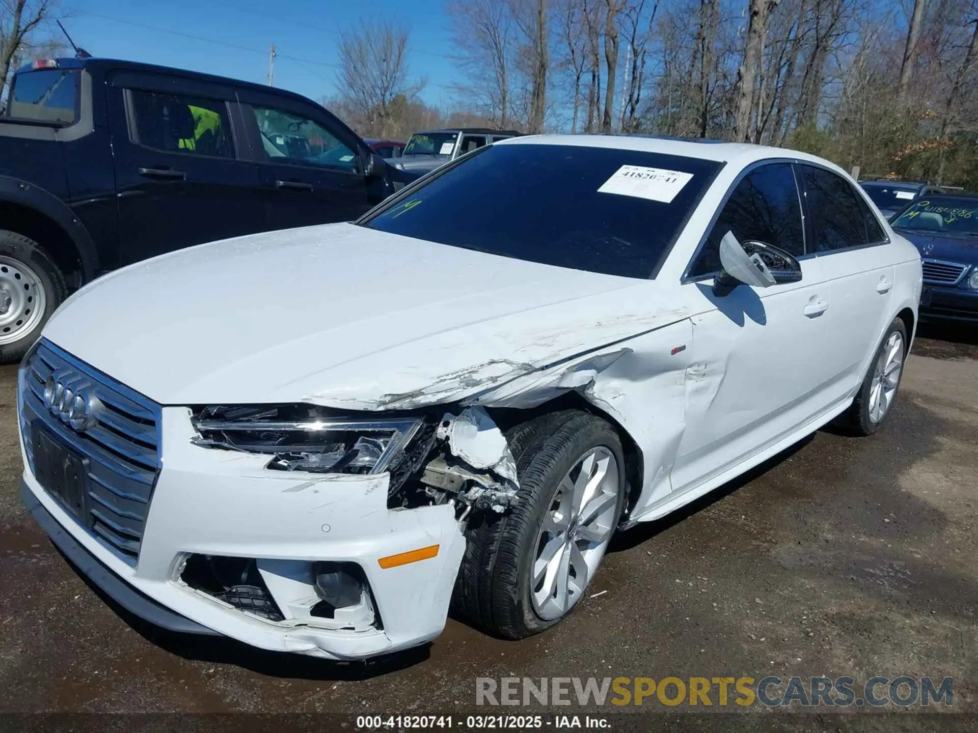 6 fotografías del automóvil dañado WAUENAF48KA020546 AUDI A4 2019