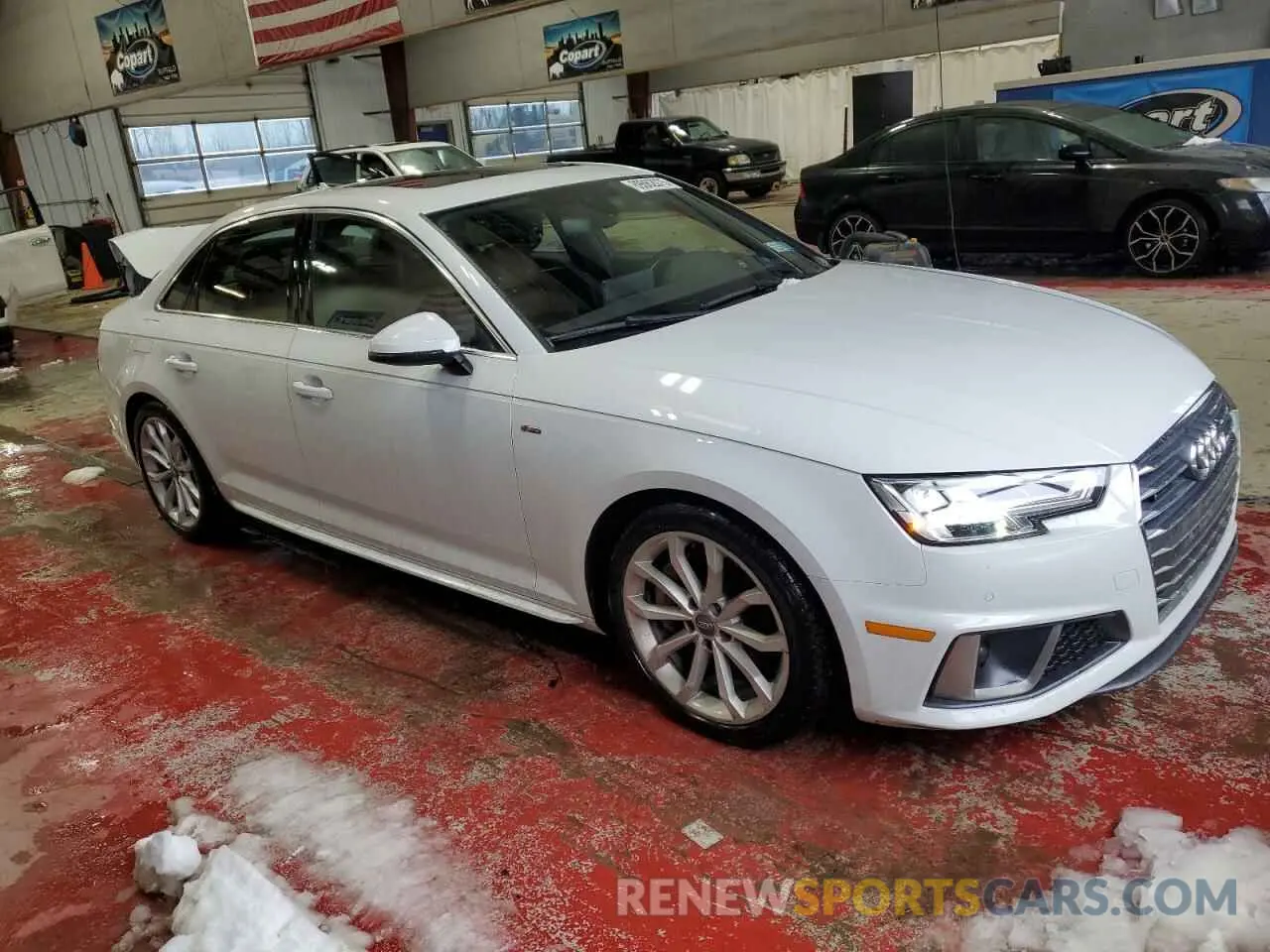 4 fotografías del automóvil dañado WAUENAF48KN005618 AUDI A4 2019
