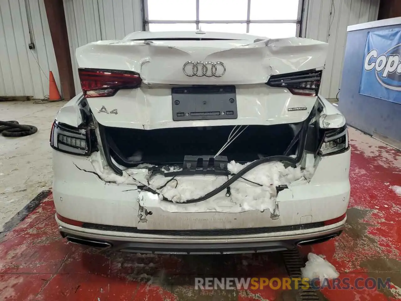 6 fotografías del automóvil dañado WAUENAF48KN005618 AUDI A4 2019