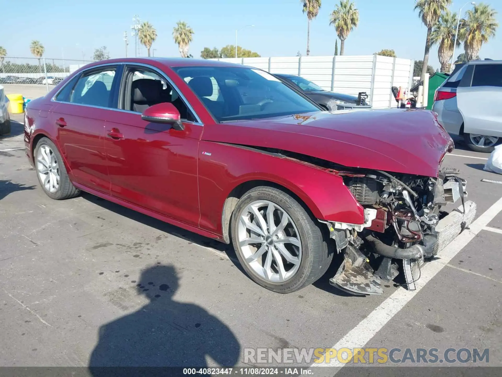 1 fotografías del automóvil dañado WAUENAF49KA050526 AUDI A4 2019