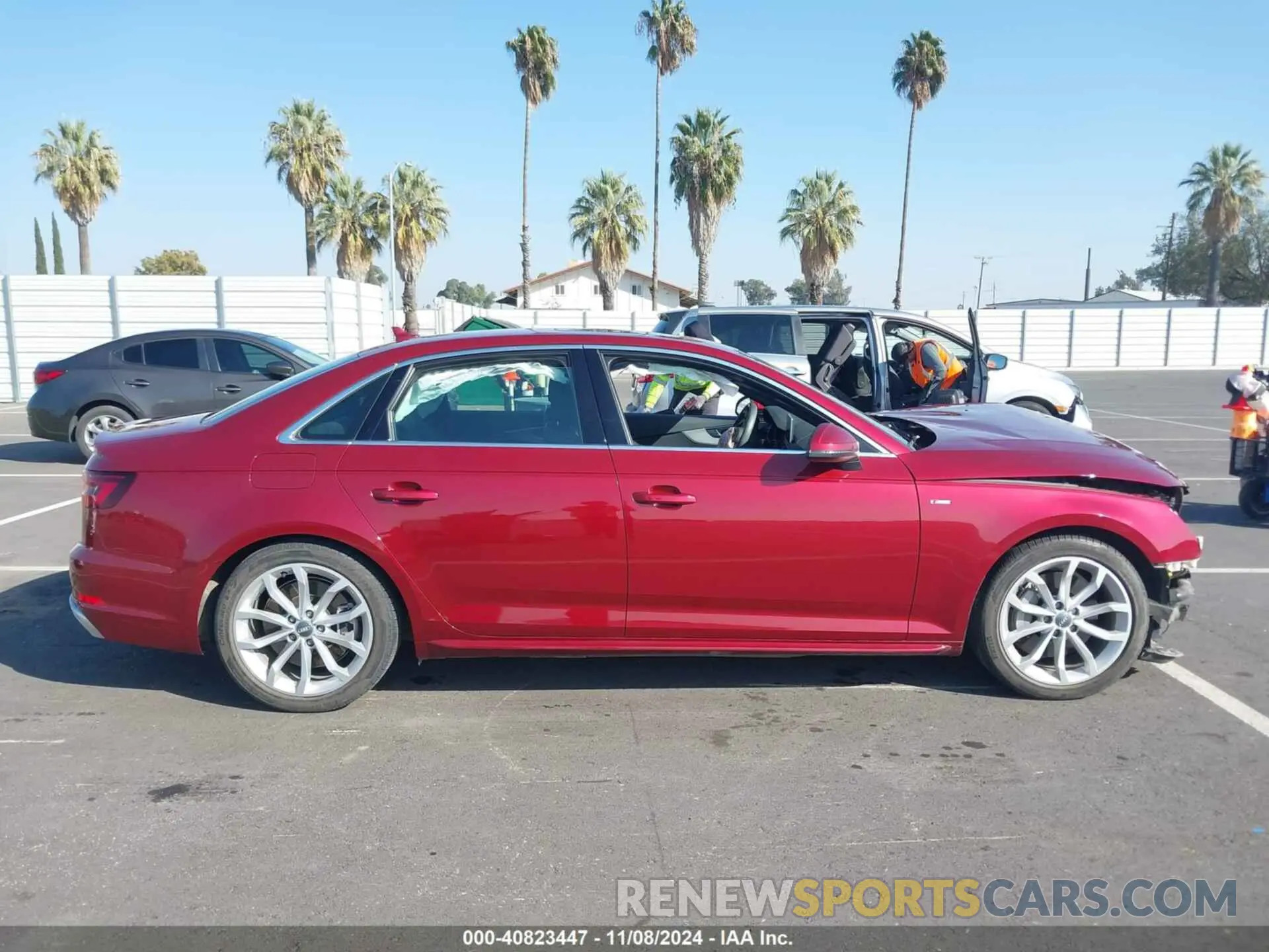 14 fotografías del automóvil dañado WAUENAF49KA050526 AUDI A4 2019