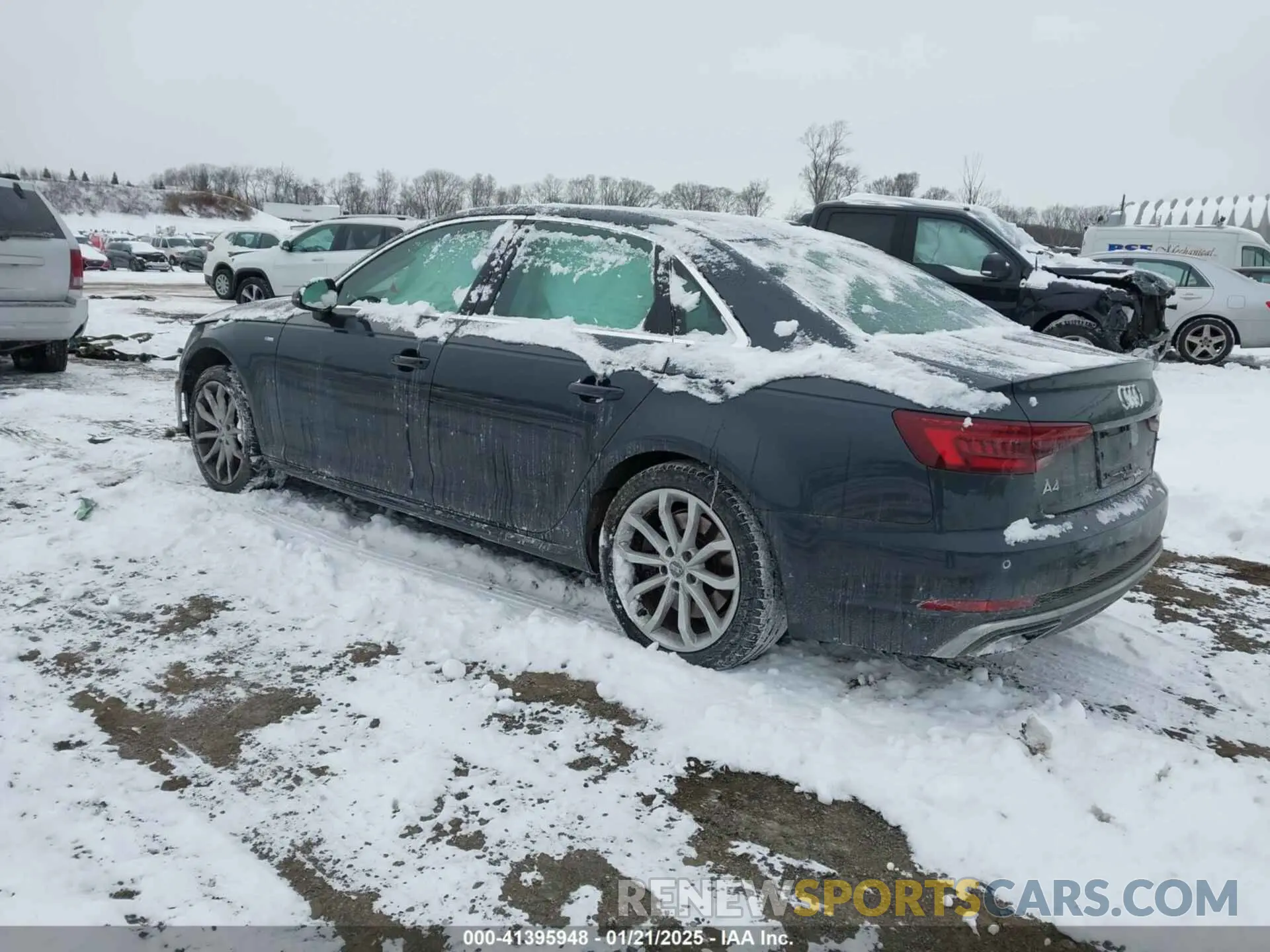 3 fotografías del automóvil dañado WAUENAF49KN004543 AUDI A4 2019