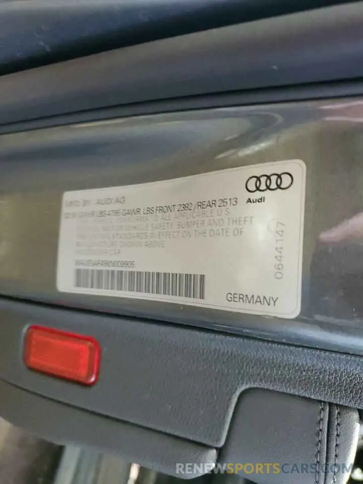 12 fotografías del automóvil dañado WAUENAF49KN009905 AUDI A4 2019