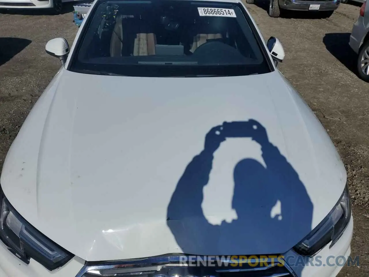 11 fotografías del automóvil dañado WAUENAF4XKA073104 AUDI A4 2019