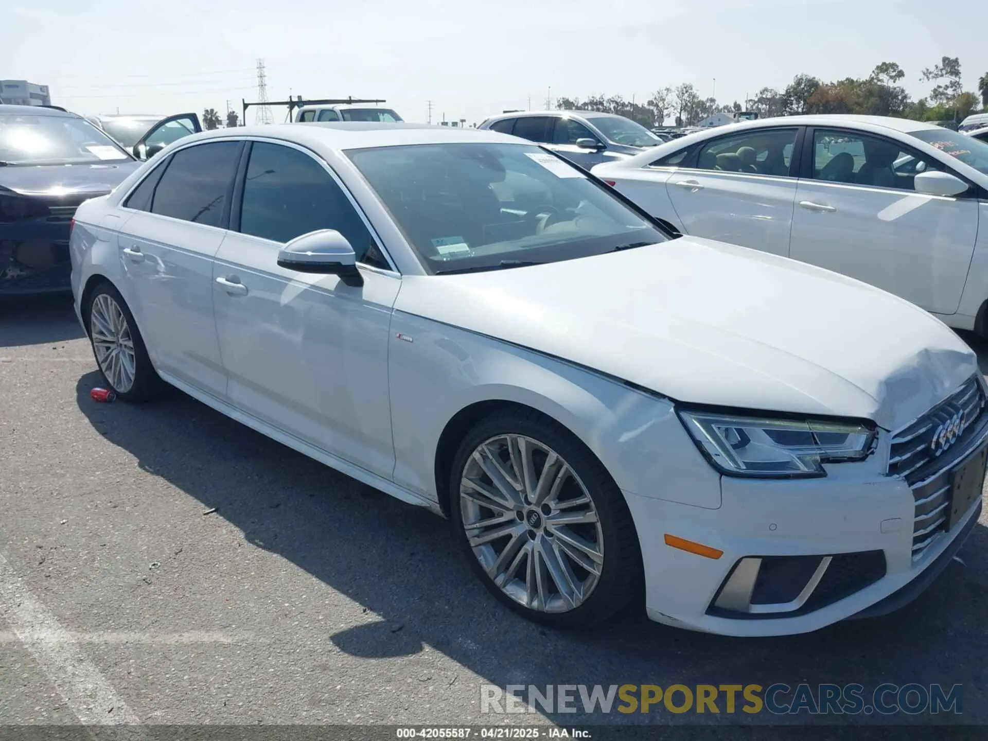 13 fotografías del automóvil dañado WAUENAF4XKN013929 AUDI A4 2019