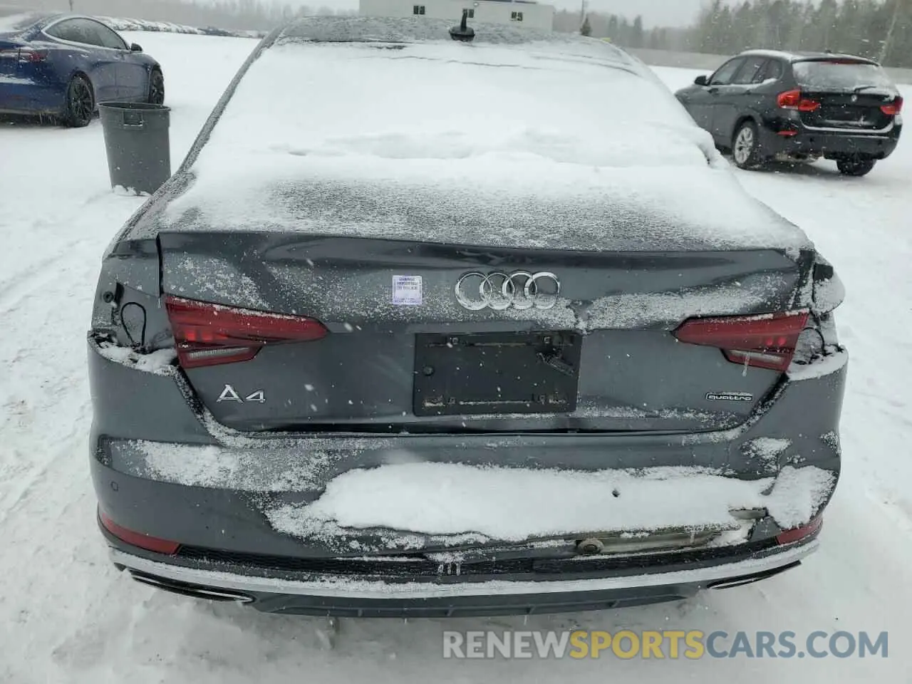 6 fotografías del automóvil dañado WAUFNAF47KA121646 AUDI A4 2019