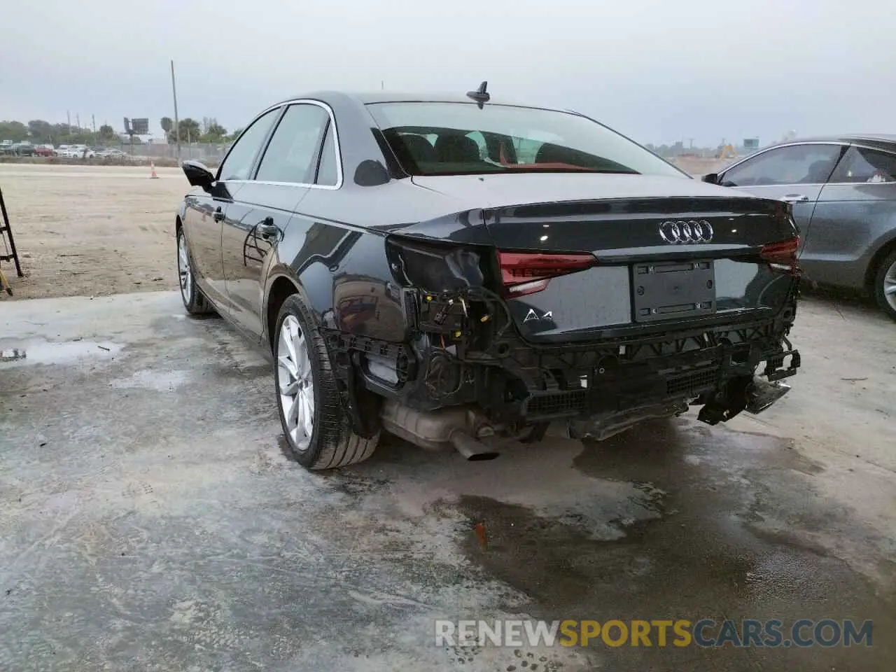 3 fotografías del automóvil dañado WAUGMAF40KA035151 AUDI A4 2019