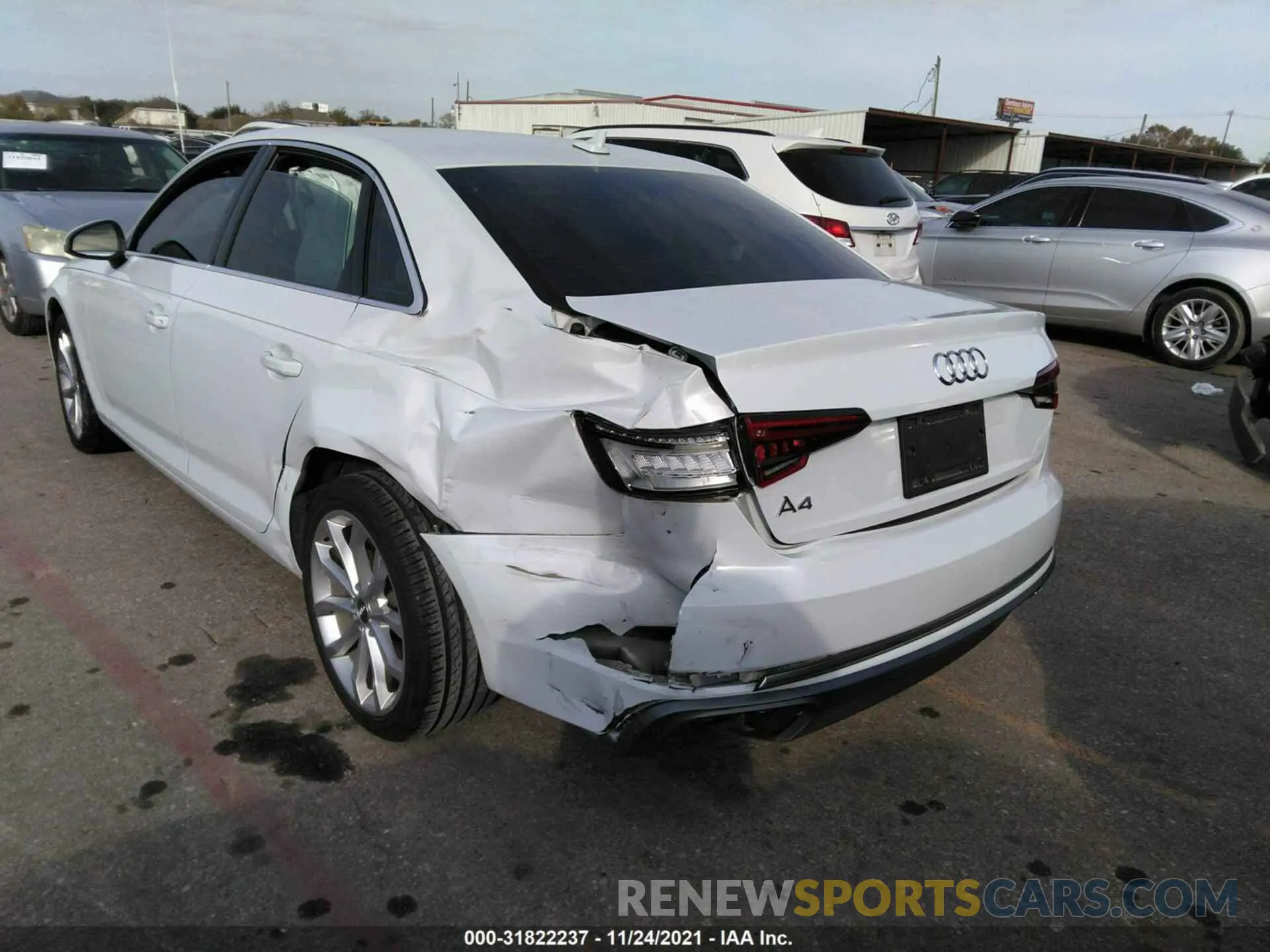 6 fotografías del automóvil dañado WAUGMAF40KN001574 AUDI A4 2019