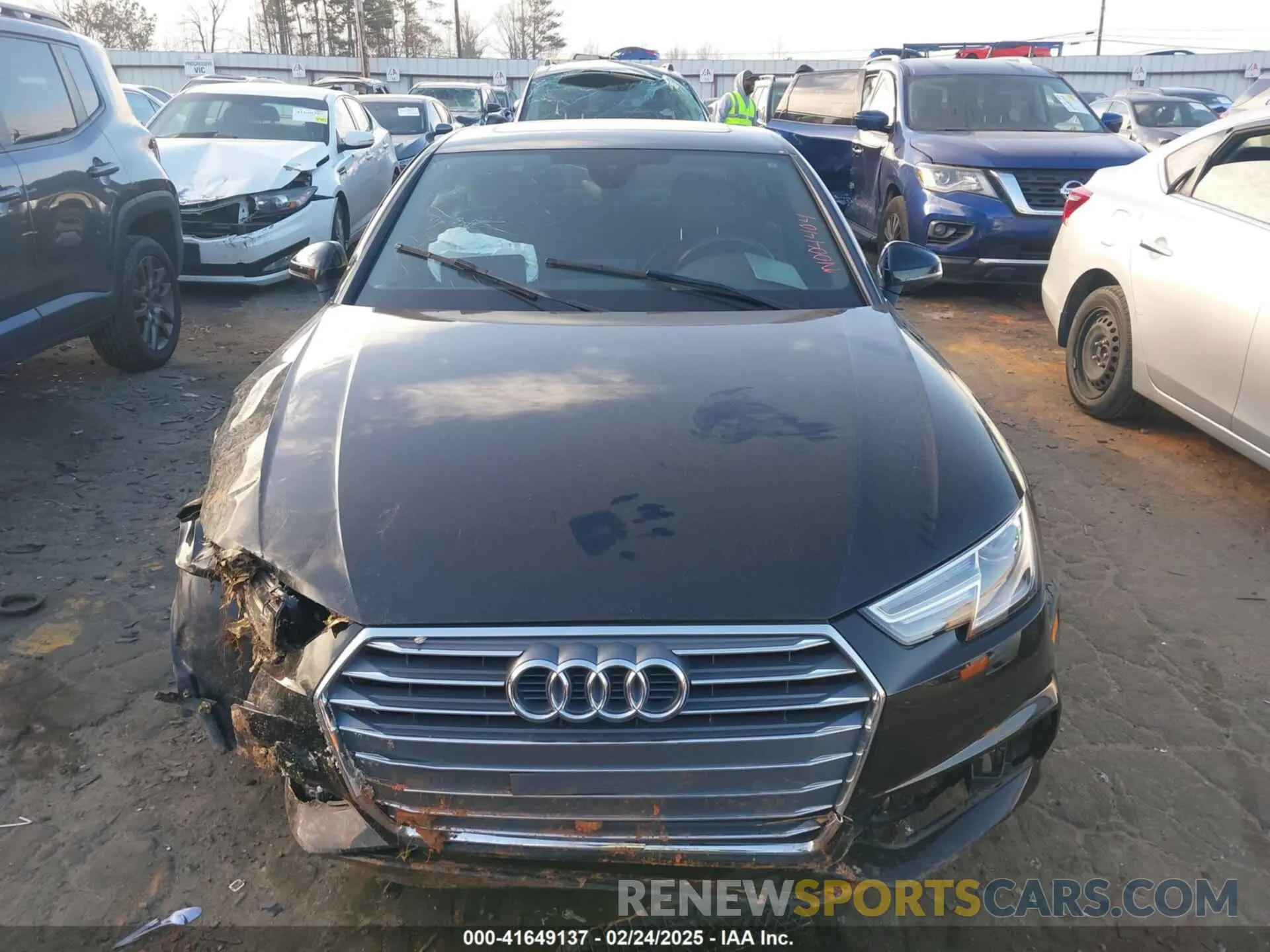 12 fotografías del automóvil dañado WAUGMAF41KN004404 AUDI A4 2019