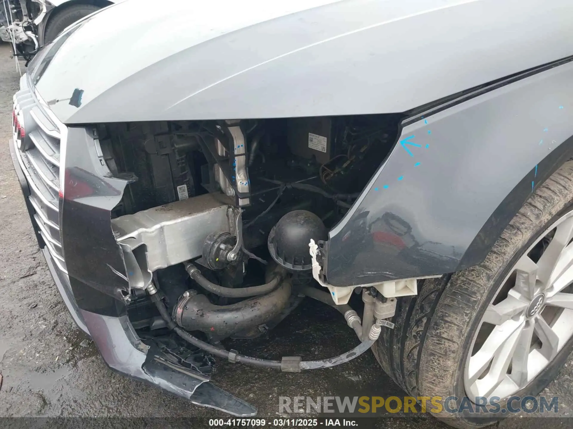 6 fotografías del automóvil dañado WAUGMAF44KA060327 AUDI A4 2019