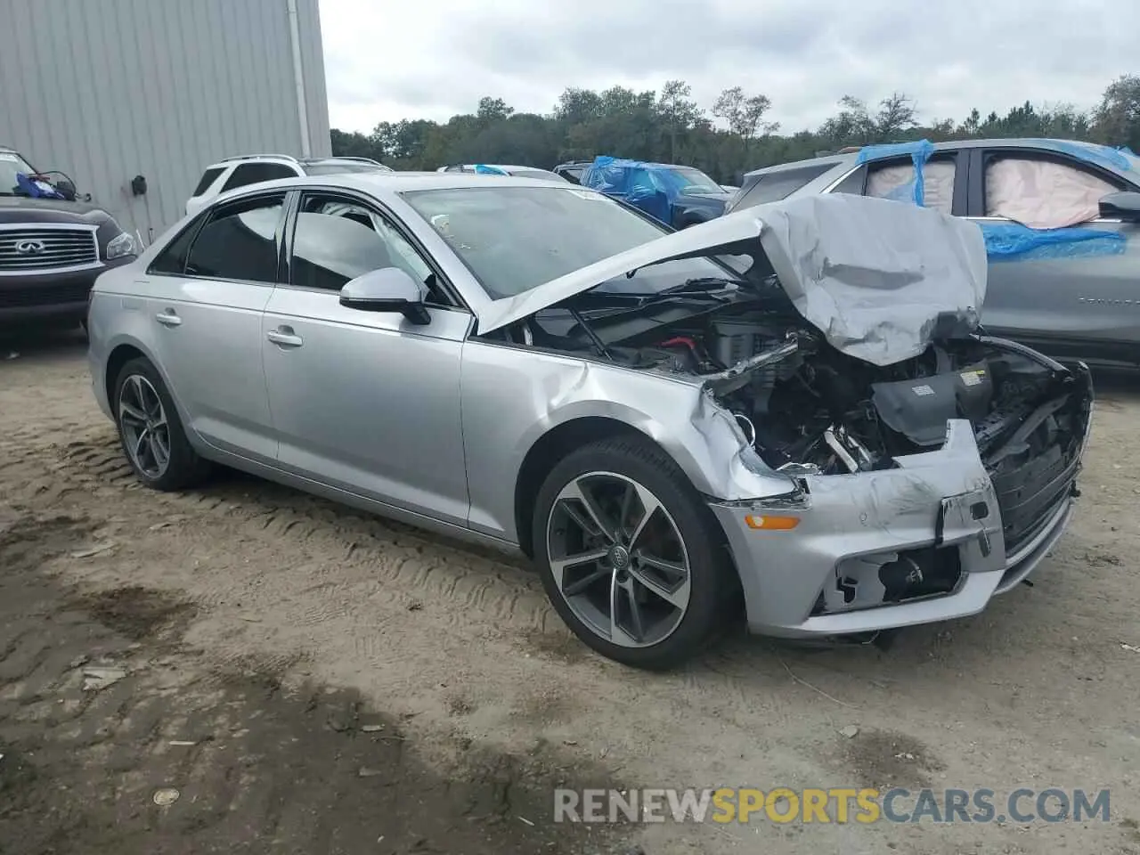 4 fotografías del automóvil dañado WAUGMAF45KN014935 AUDI A4 2019