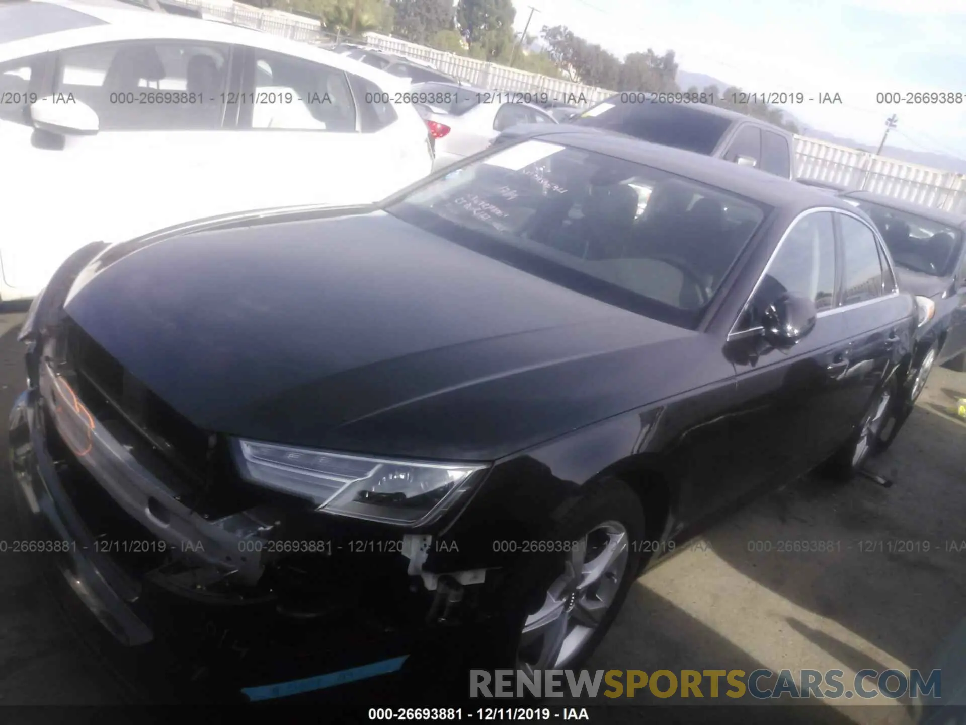 2 fotografías del automóvil dañado WAUGMAF46KA041469 AUDI A4 2019