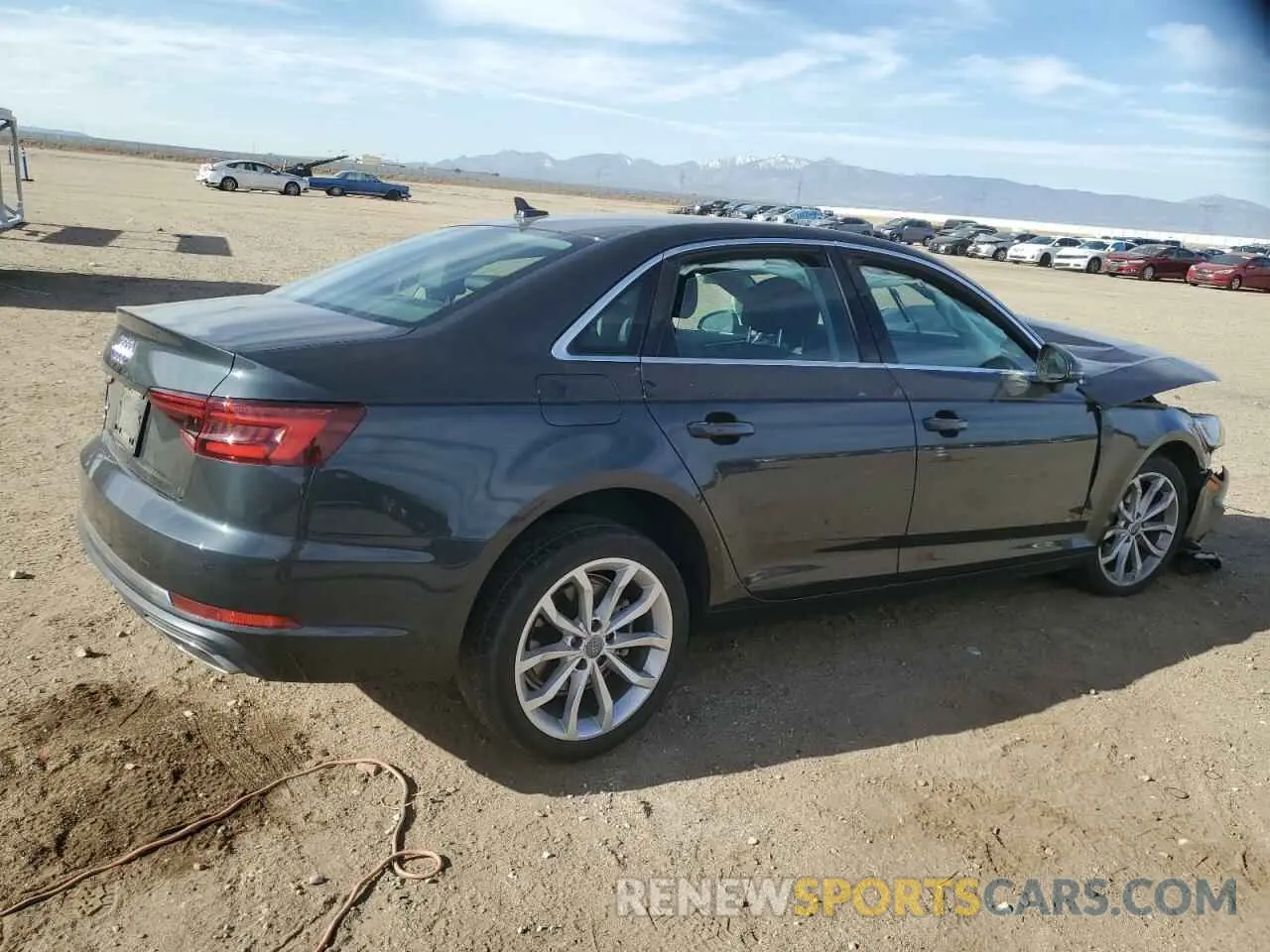 3 fotografías del automóvil dañado WAUGMAF49KA054264 AUDI A4 2019