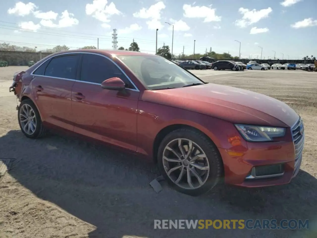 4 fotografías del automóvil dañado WAUGMAF49KN005199 AUDI A4 2019