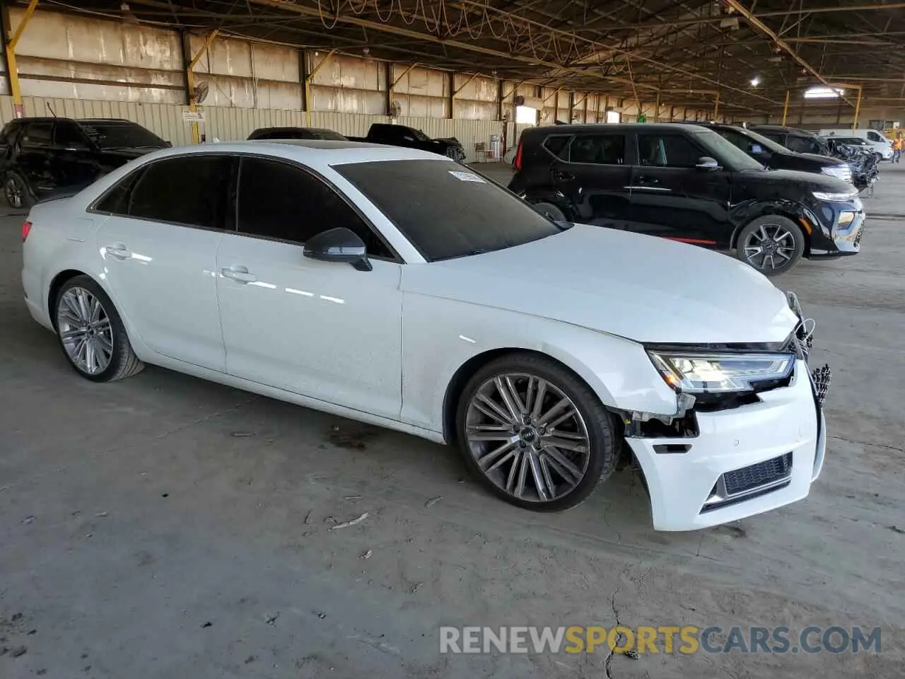 4 fotografías del automóvil dañado WAUHMAF43KA107853 AUDI A4 2019