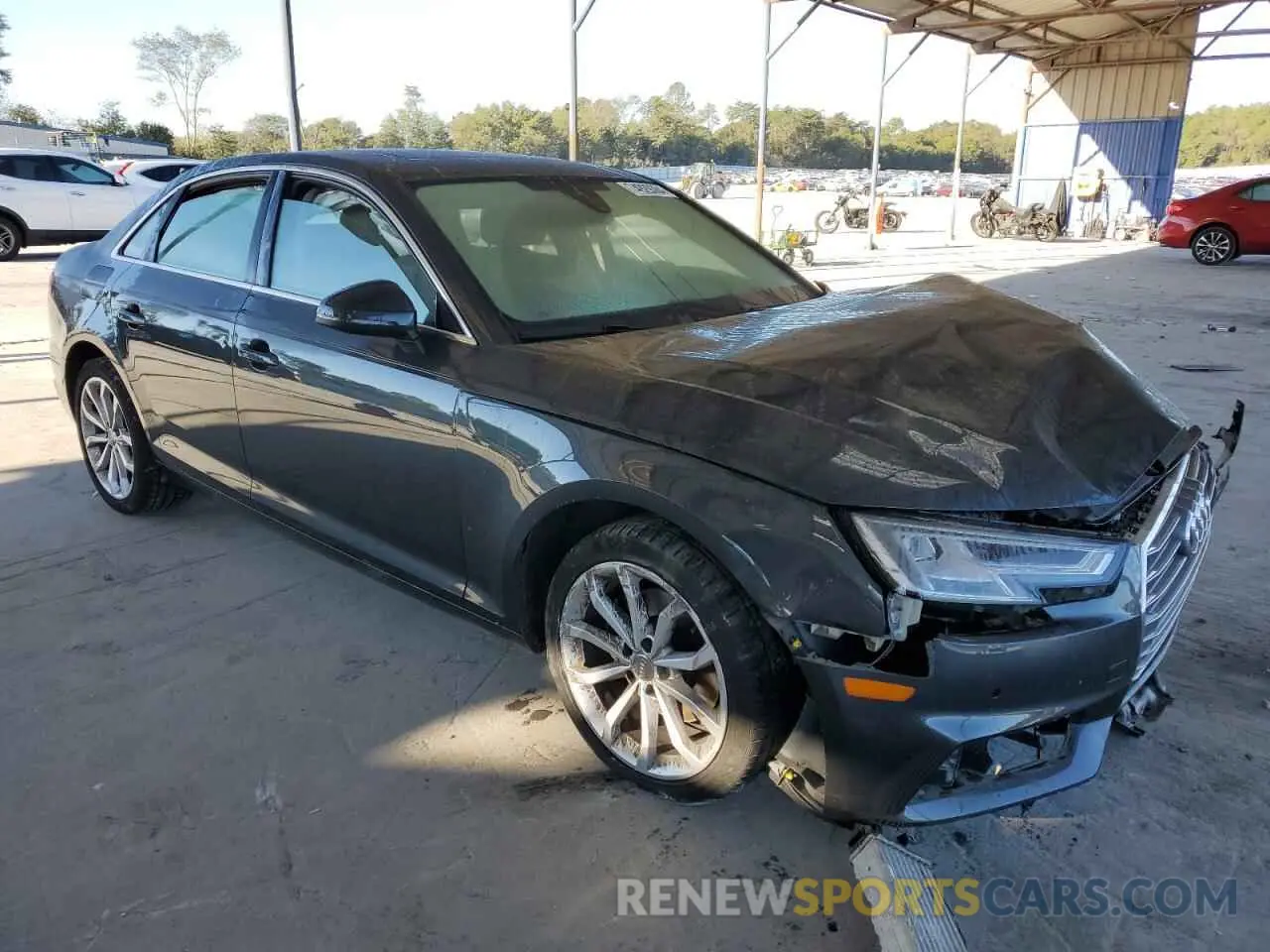 4 fotografías del automóvil dañado WAUHMAF49KN006132 AUDI A4 2019