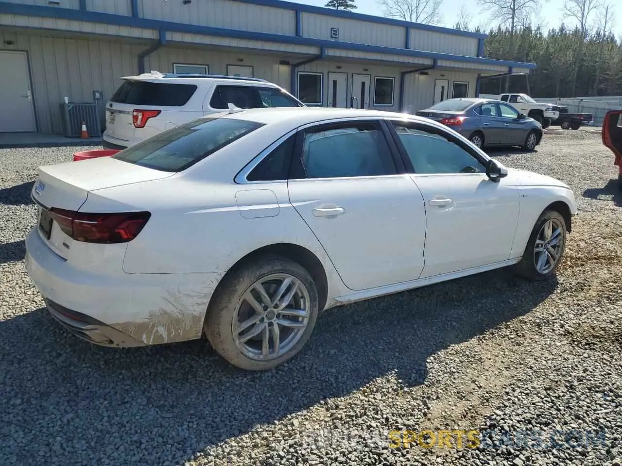 3 fotografías del automóvil dañado WAUDNAF41LN008082 AUDI A4 2020