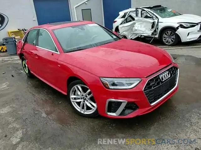 14 fotografías del automóvil dañado WAUDNAF44LN012952 AUDI A4 2020