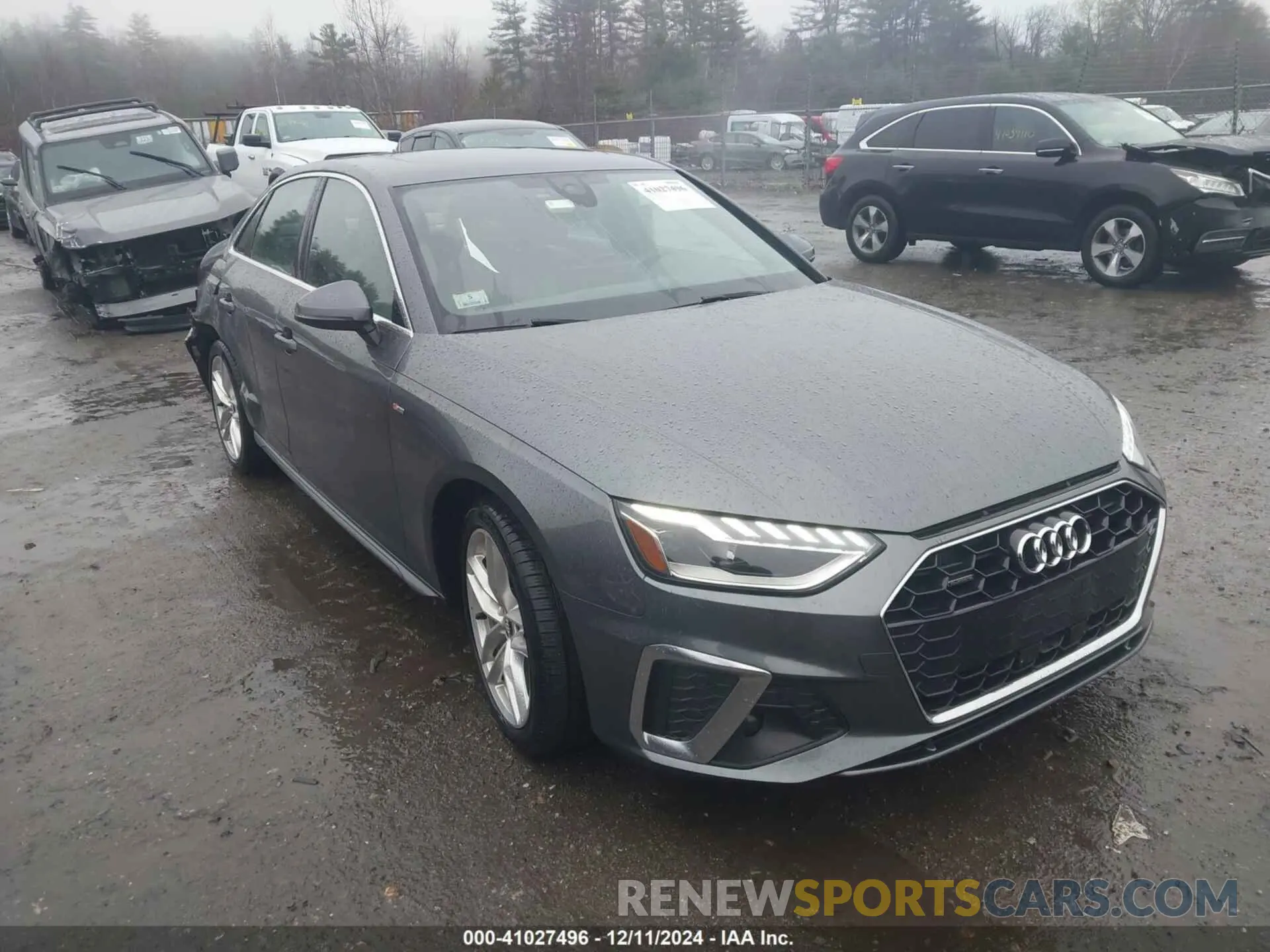 13 fotografías del automóvil dañado WAUENAF40LA053929 AUDI A4 2020