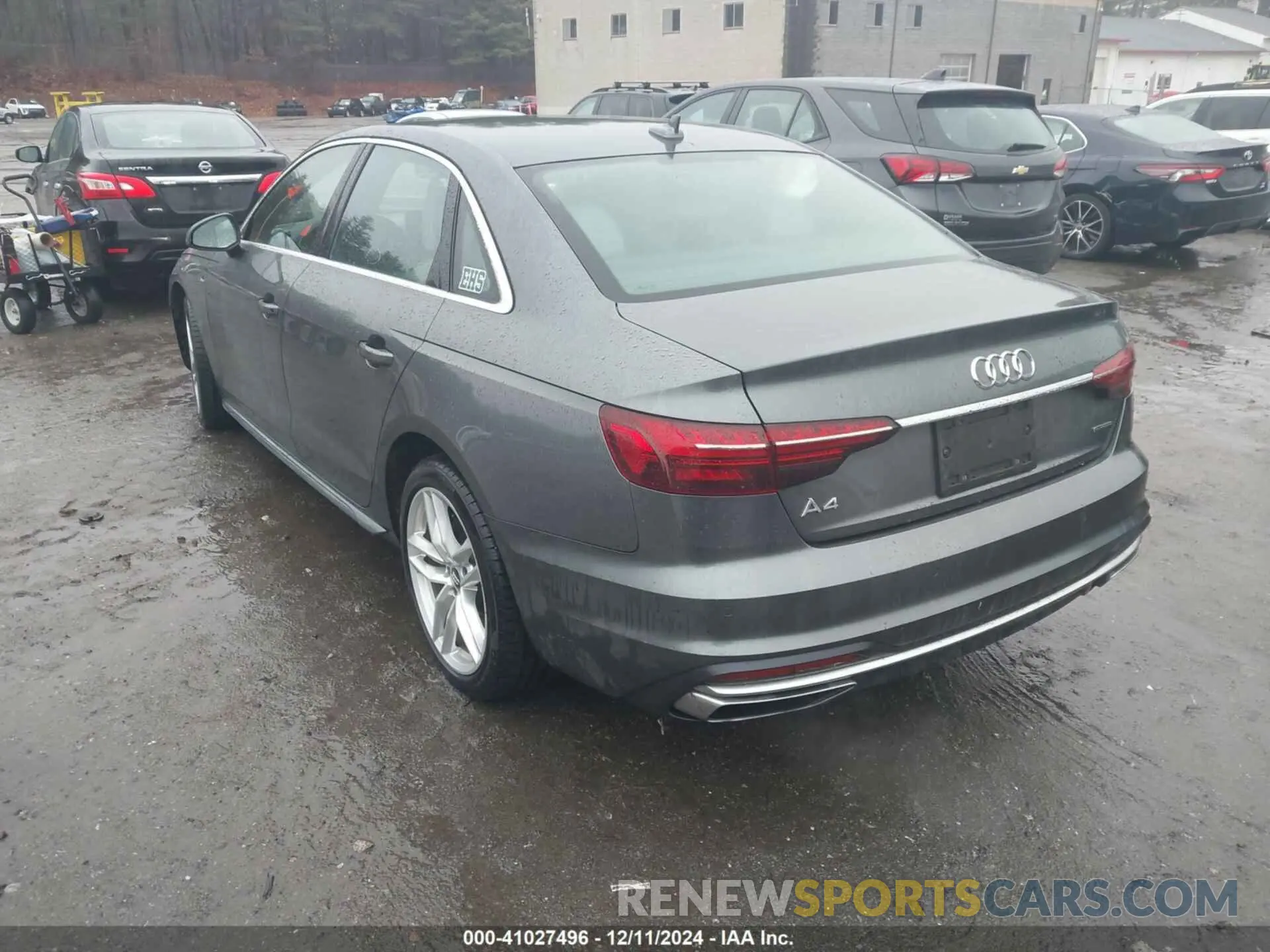 3 fotografías del automóvil dañado WAUENAF40LA053929 AUDI A4 2020