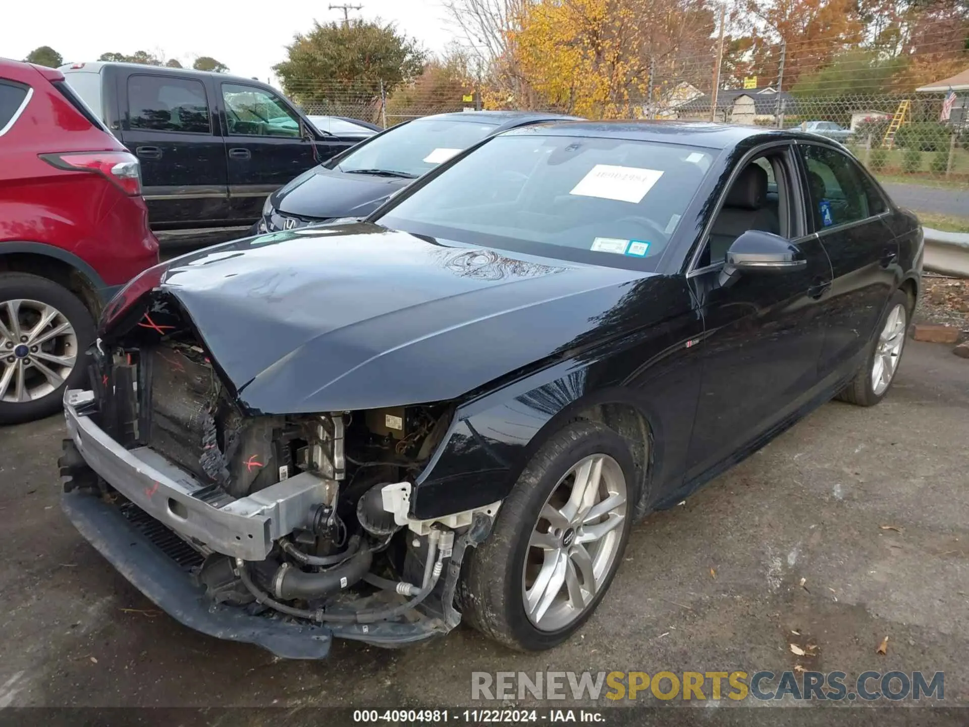 2 fotografías del automóvil dañado WAUENAF40LA061996 AUDI A4 2020