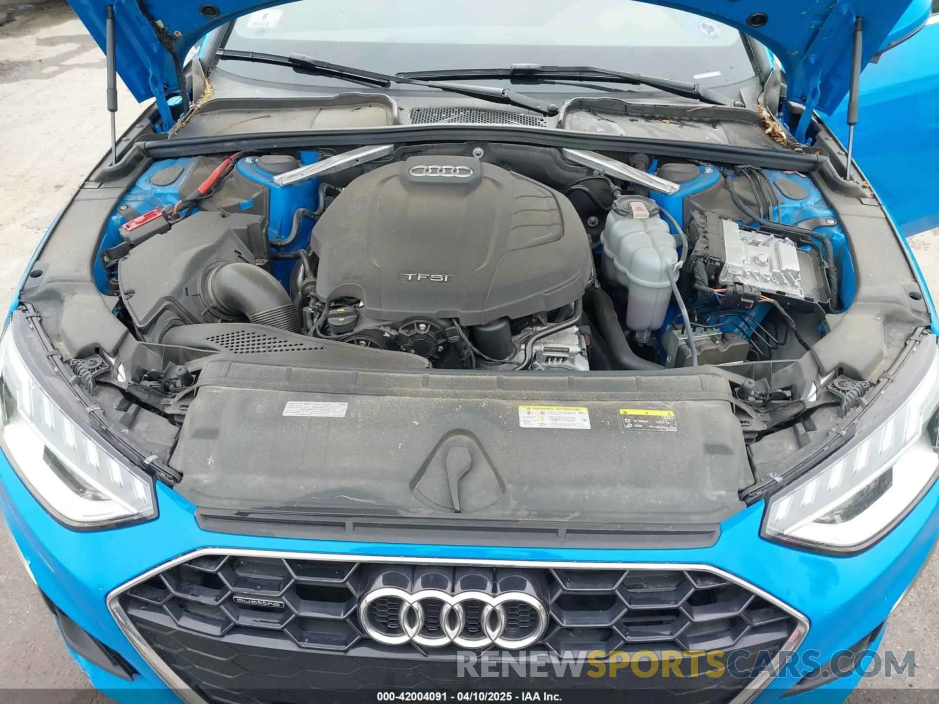 10 fotografías del automóvil dañado WAUENAF44LN008386 AUDI A4 2020