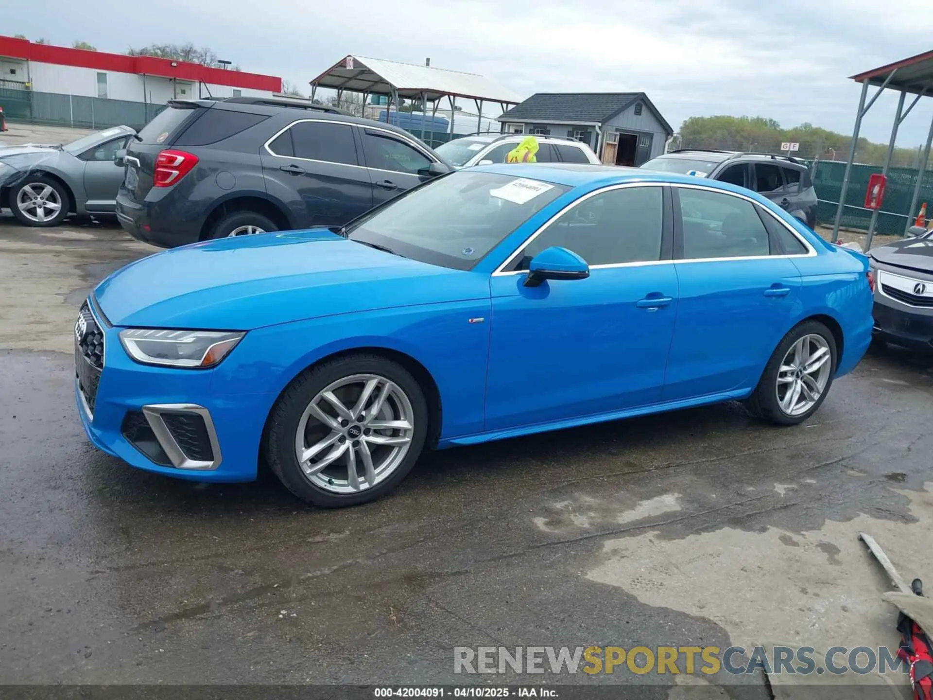 14 fotografías del automóvil dañado WAUENAF44LN008386 AUDI A4 2020