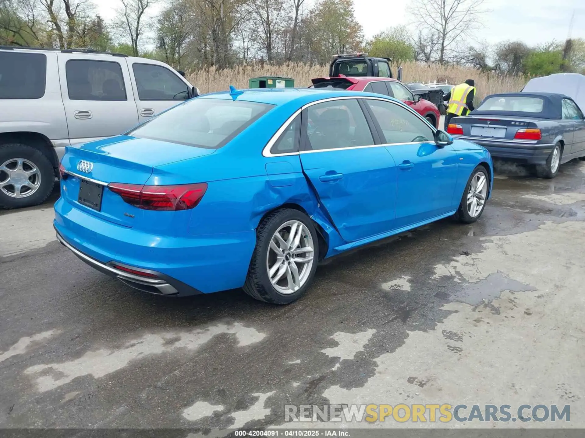 4 fotografías del automóvil dañado WAUENAF44LN008386 AUDI A4 2020