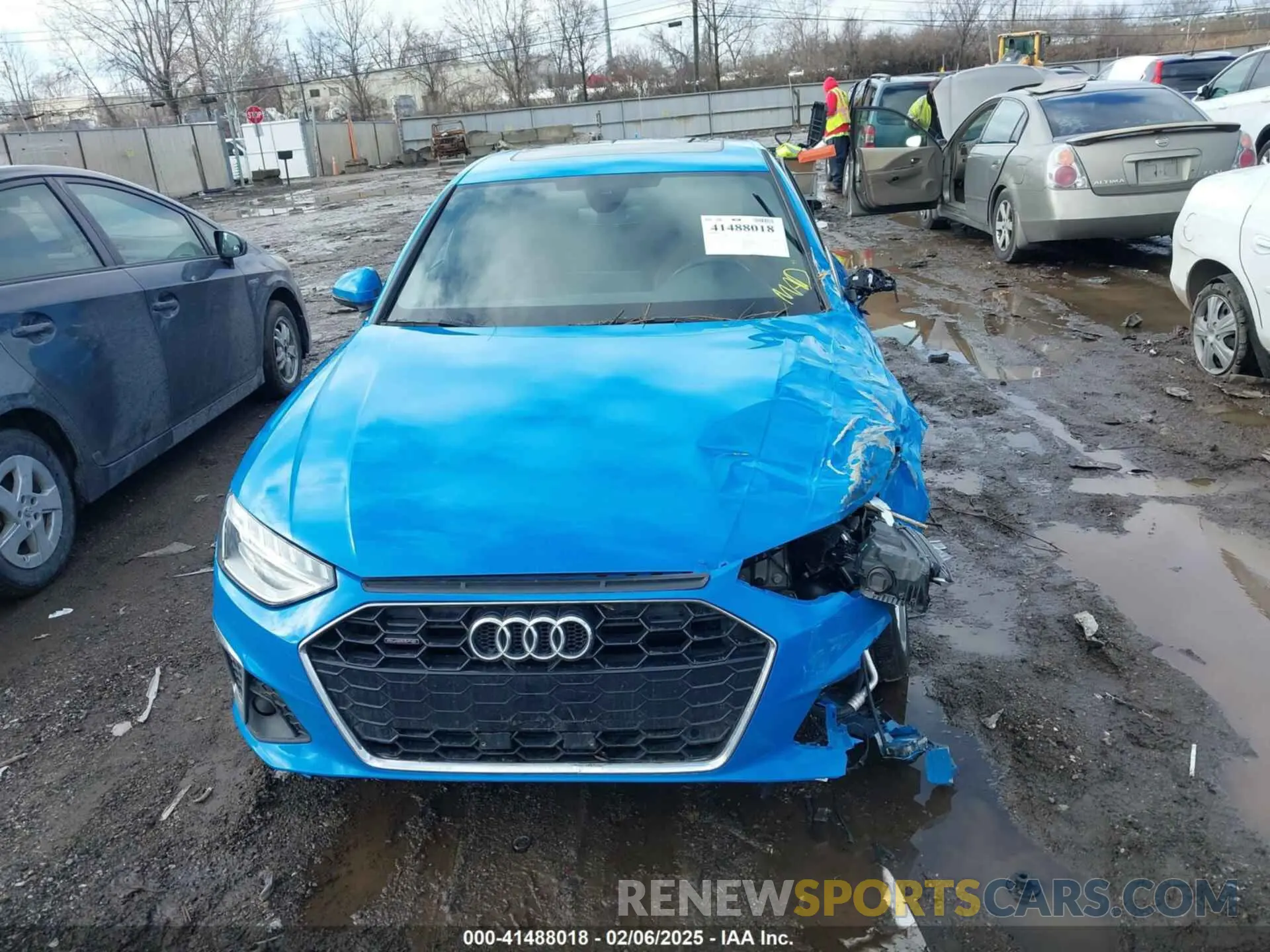 11 fotografías del automóvil dañado WAUENAF48LN006740 AUDI A4 2020