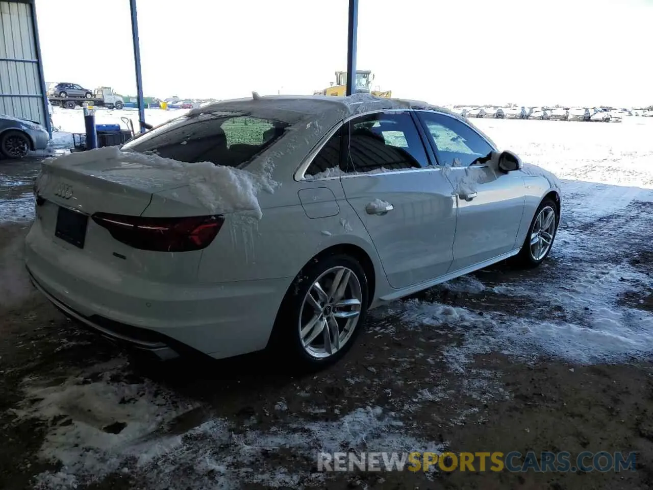 3 fotografías del automóvil dañado WAUENAF4XLN007923 AUDI A4 2020