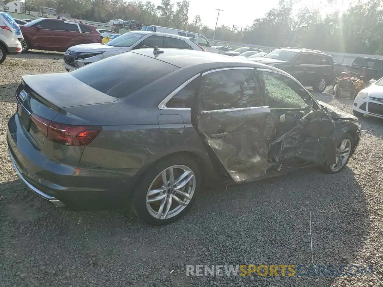 3 fotografías del automóvil dañado WAUFNAF46LA049422 AUDI A4 2020
