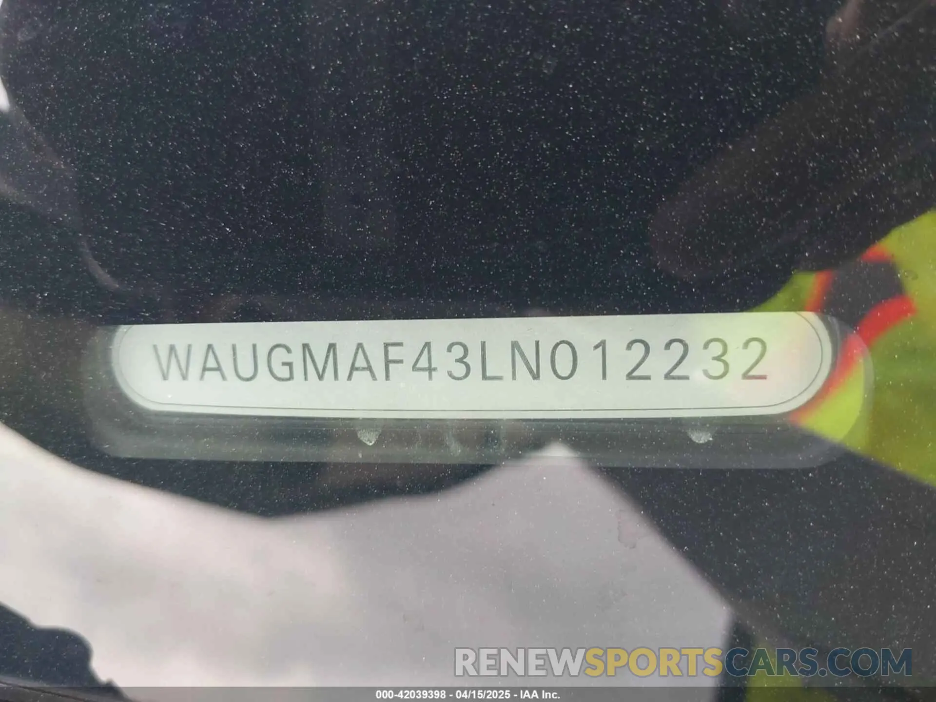 9 fotografías del automóvil dañado WAUGMAF43LN012232 AUDI A4 2020