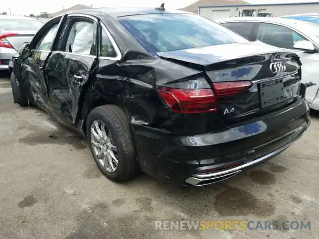 3 fotografías del automóvil dañado WAUGMAF47LN003940 AUDI A4 2020