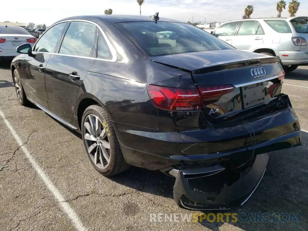3 fotografías del automóvil dañado WAUGMAF47LN011990 AUDI A4 2020