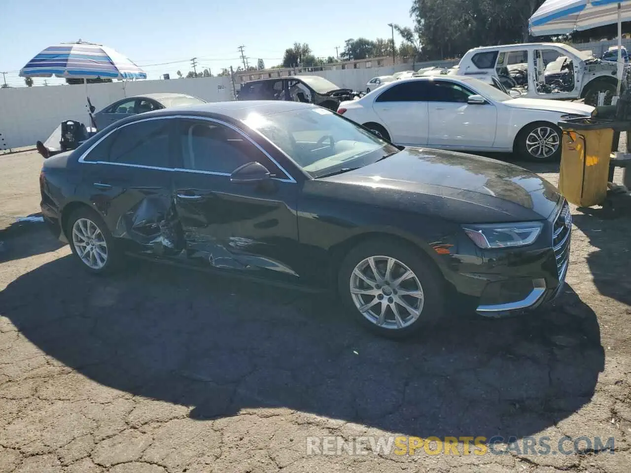 4 fotografías del automóvil dañado WAUGMAF49LN003762 AUDI A4 2020
